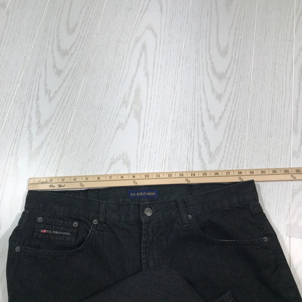 Vintage Beverly Hills Polo Club Jeans Men 38x30 Black Wide Leg Hip Hop 90s Baggy